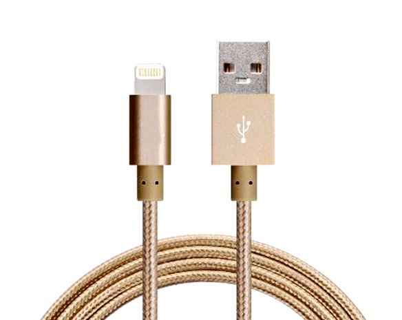 Astrotek 1m USB Lightning Data Sync Charger Cable Gold