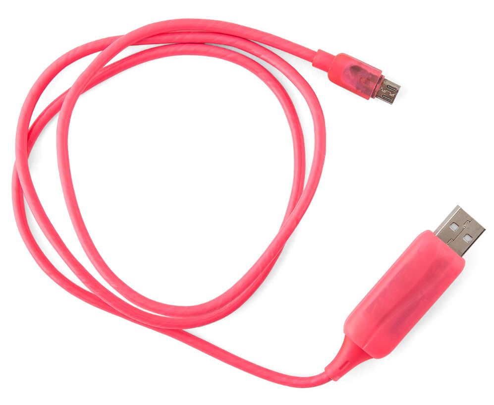 Astrotek 1m LED Micro USB Charging Cable Pink