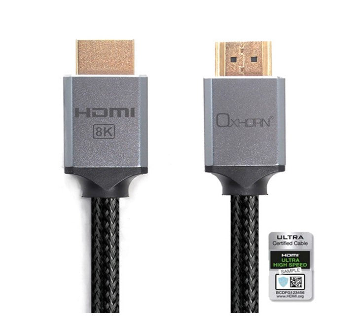 Oxhorn HDMI 2.1 8K@60Hz Cable 1.8m Aluminium