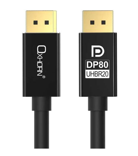 Oxhorn DP80 DisplayPort 2.1 Cable 3m Male to Male