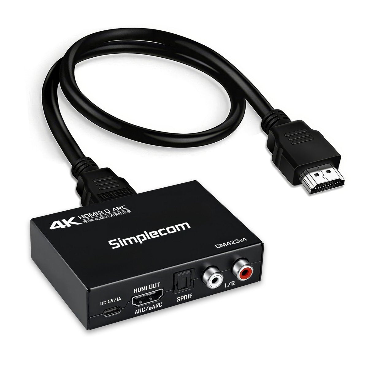 Simplecom CM423v4 HDMI 2.0 Audio Extractor with ARC/eARC
