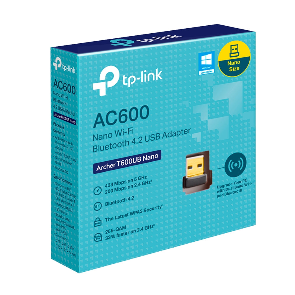 TP-Link Archer T600UB Nano AC600 USB Wi-Fi Bluetooth Adapter