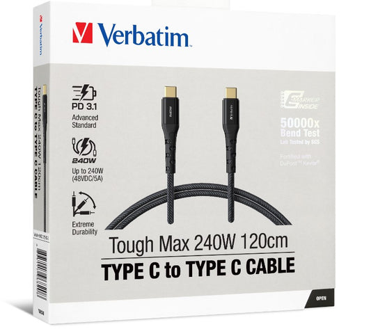 Verbatim 240W USB-C to USB-C Cable 1.2m