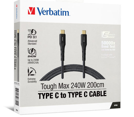 Verbatim 240W USB-C to USB-C Cable 2M
