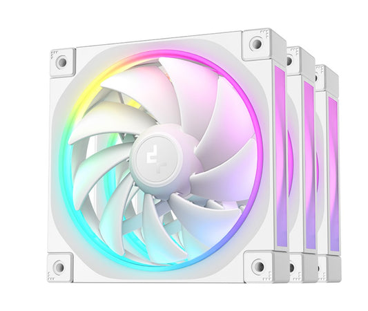 DeepCool FL12 3IN1 WH 120mm ARGB Case Fans (3-Pack)