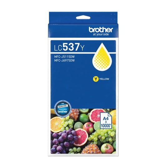 Brother LC537Y Yellow Ink Cartridge for MFC-J6975DW