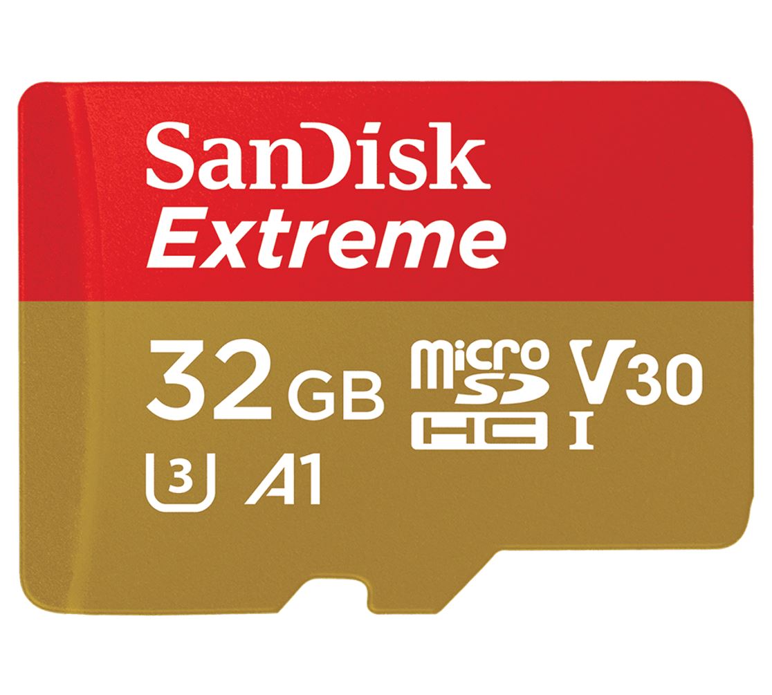 SanDisk Extreme 32GB microSD SDHC V30 U3 Memory Card
