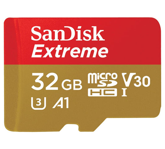 SanDisk Extreme 32GB microSD SDHC V30 U3 Memory Card