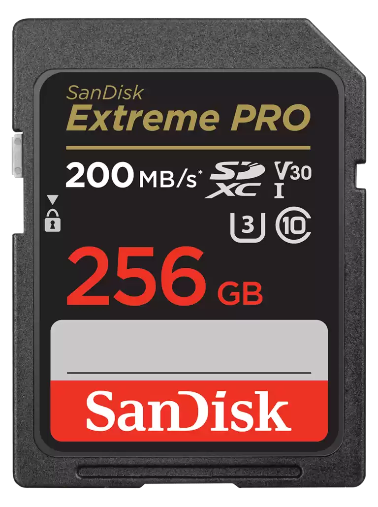 SanDisk 256GB Extreme PRO SD Memory Card 200MB/s