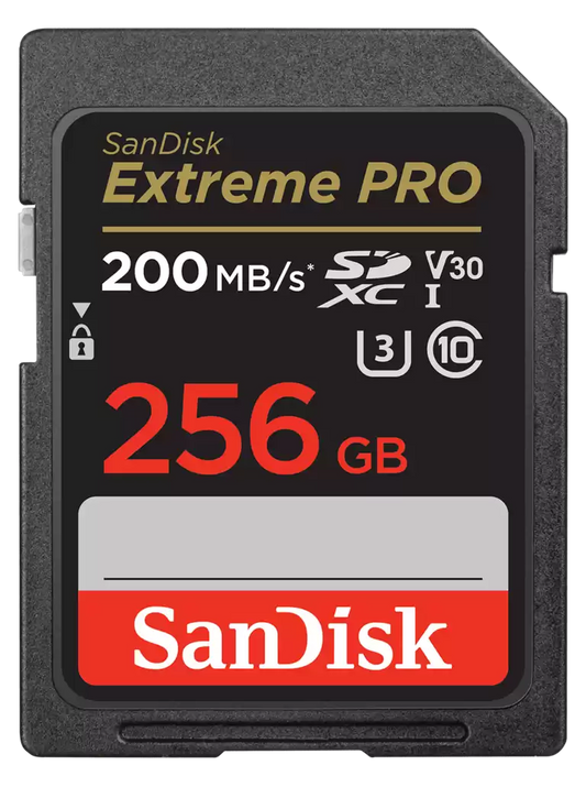 SanDisk 256GB Extreme PRO SD Memory Card 200MB/s