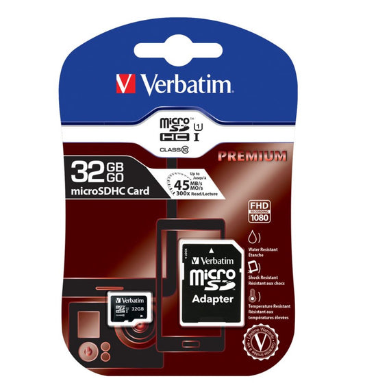 Verbatim 32GB MicroSD SDHC SDXC Class 10 UHS-I Card