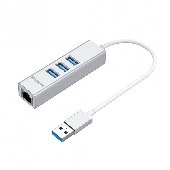 Simplecom CHN420 3-Port USB 3.0 Hub with Gigabit Ethernet
