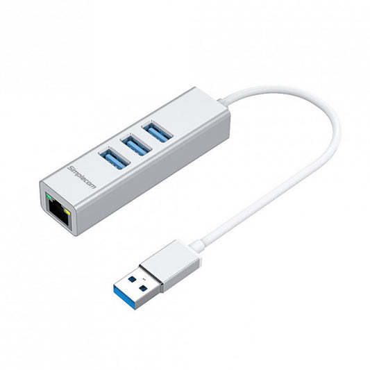 Simplecom CHN420 3-Port USB 3.0 Hub with Gigabit Ethernet