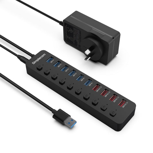 Simplecom CHU810 10-Port USB 3.0 Hub and Charger