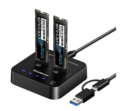 Simplecom SD550v3 Dual Bay NVMe M.2 SSD Docking Station