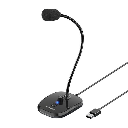 Simplecom UM360 USB Desktop Microphone with Headphone Jack