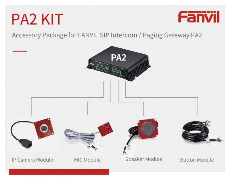 Fanvil PA2 Accessories Kit for SIP Paging Gateway
