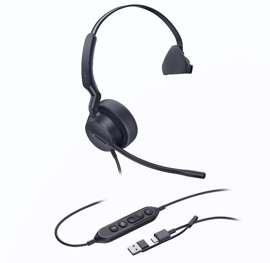 Yealink UH44 Mono USB Wired Headset with Noise-Canceling