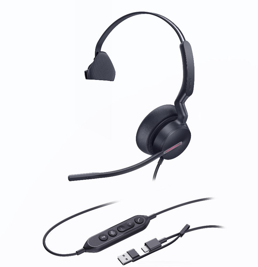 Yealink UH46 Mono USB Wired Headset with Teams Integration
