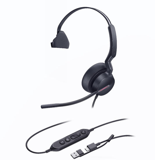 Yealink UH46 Mono USB Wired Headset with Teams Integration