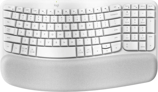 Logitech Wave Keys Wireless Ergonomic Keyboard (Off-white)