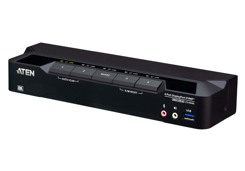 Aten CS1924A 4-Port USB 3.0 8K DisplayPort KVM Switch