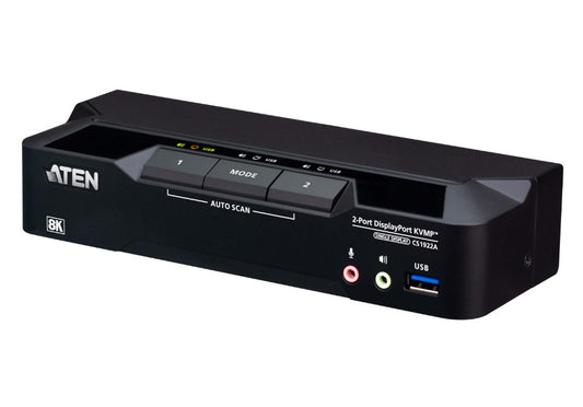 Aten CS1922A 2-Port USB 3.0 8K DisplayPort KVM Switch