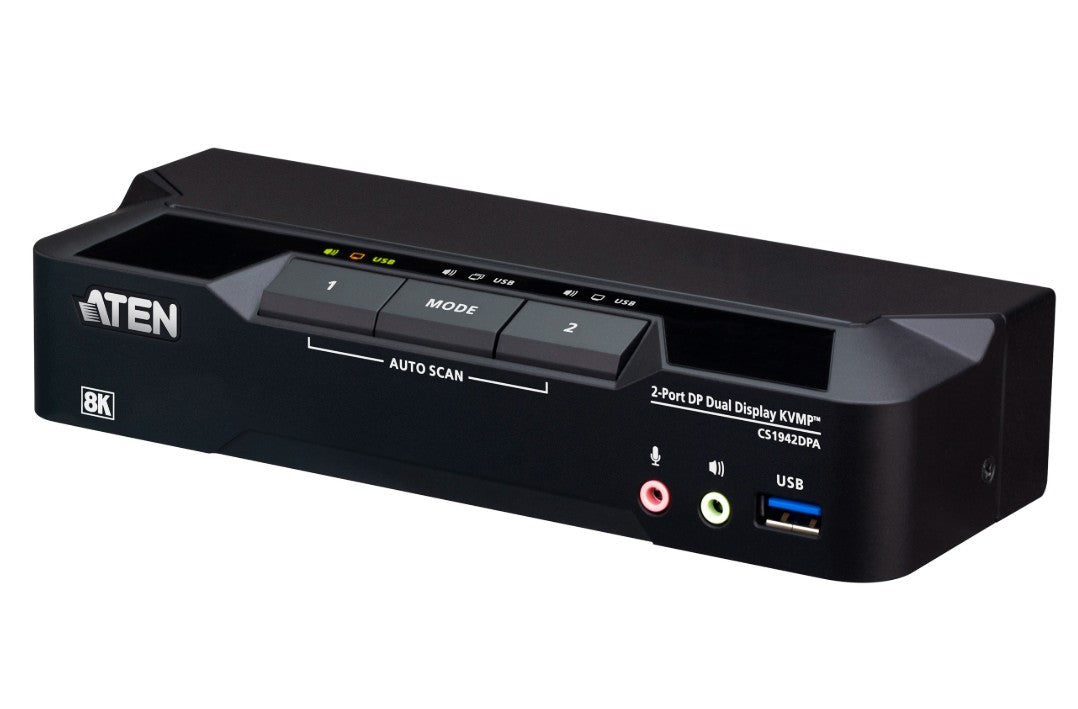 Aten CS1942DPA 2-Port USB 3.0 8K DisplayPort KVM Switch