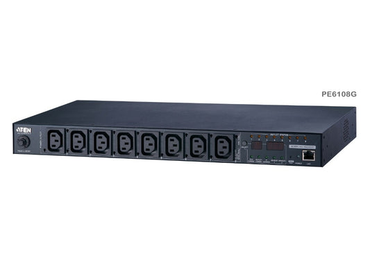 Aten PE6108G 8-Outlet 1U Metered & Switched PDU