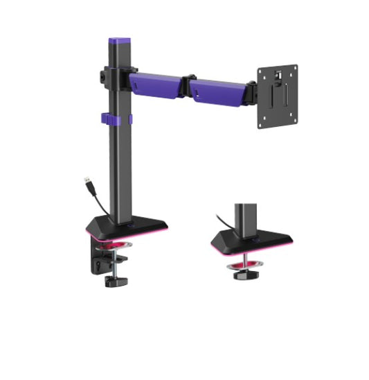 Brateck LDT89-C012L Articulating Monitor Arm with RGB Lighting