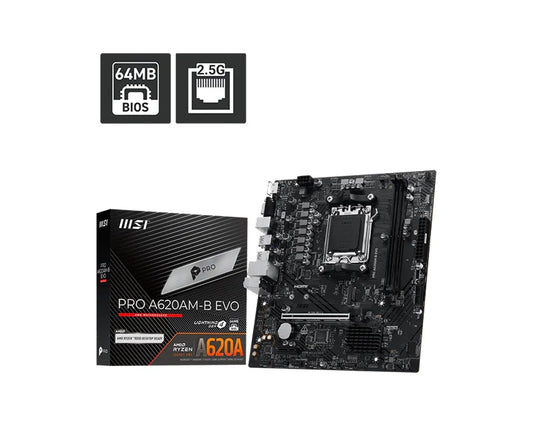 MSI PRO A620AM-B EVO ATX Motherboard AM5