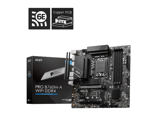 MSI PRO B760M-A WIFI DDR4 mATX Motherboard