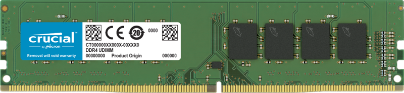 Crucial 8GB DDR4 UDIMM 3200MHz Desktop Memory