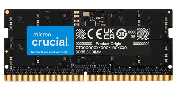 Crucial 16GB DDR5 SODIMM 5600MHz Notebook Memory