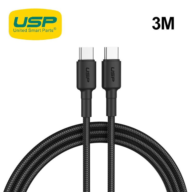USP BoostUp Cafule Braided USB-C to USB-C Cable 3M