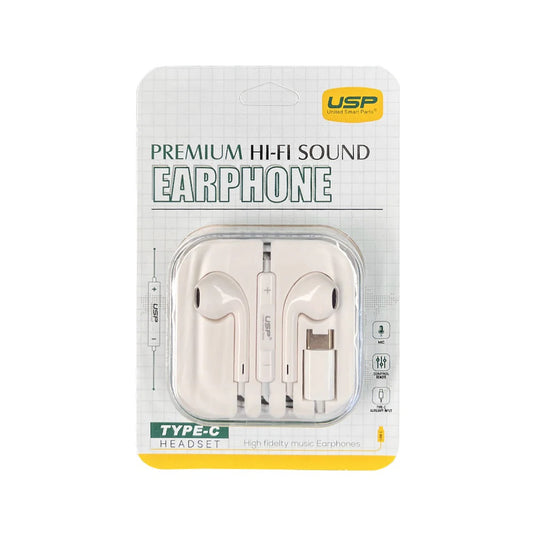 USP Type-C Wired Earphones with Built-in Microphone