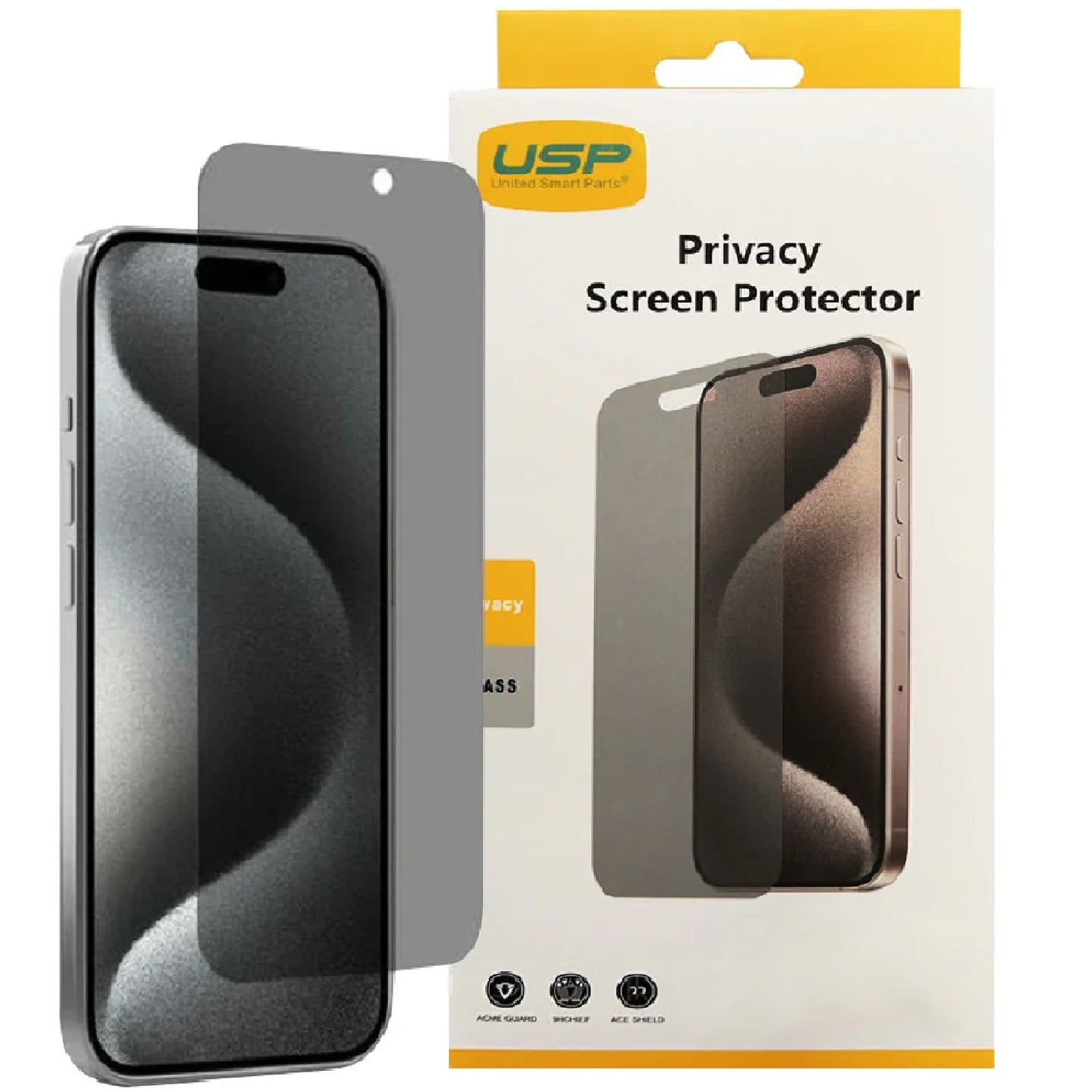 USP iPhone 17 Pro Privacy Screen Protector 6.3"