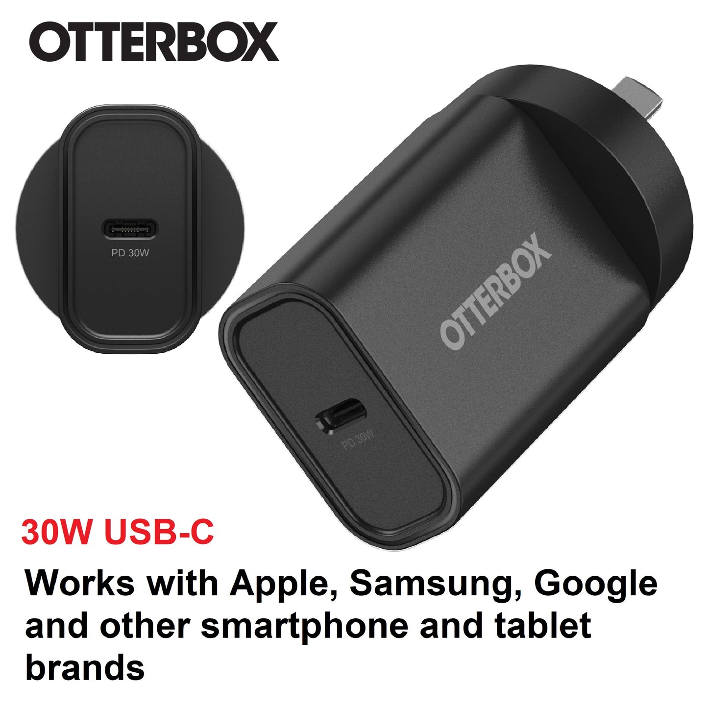 OtterBox 30W USB-C PD Fast Wall Charger - Black