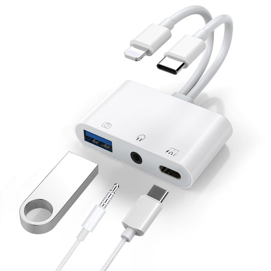 USP Lightning/USB-C to USB Multi-Function Adapter