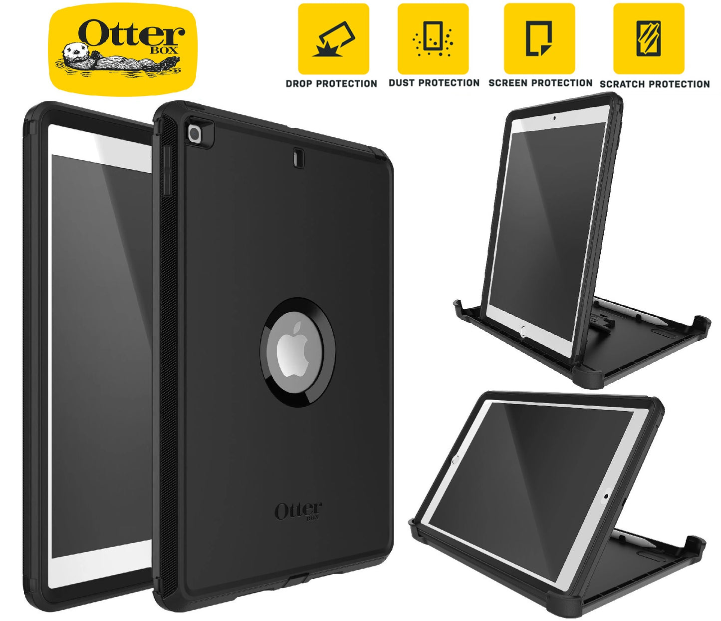 OtterBox Defender iPad 10.2' (9th/8th/7th Gen) Case Black