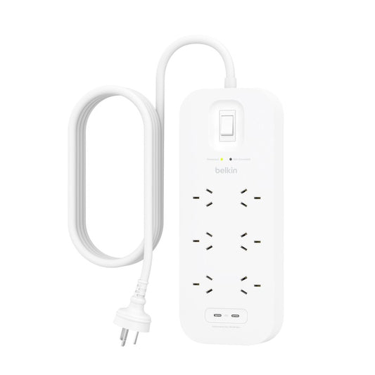 Belkin SurgePro 6-Outlet Surge Protector with Dual USB-C 30W