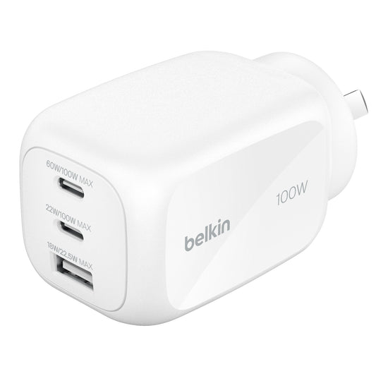 Belkin BoostCharge Pro 100W 3-Port GaN Wall Charger