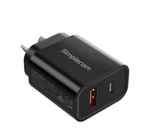 Simplecom CU220 Dual Port PD 20W Fast Wall Charger