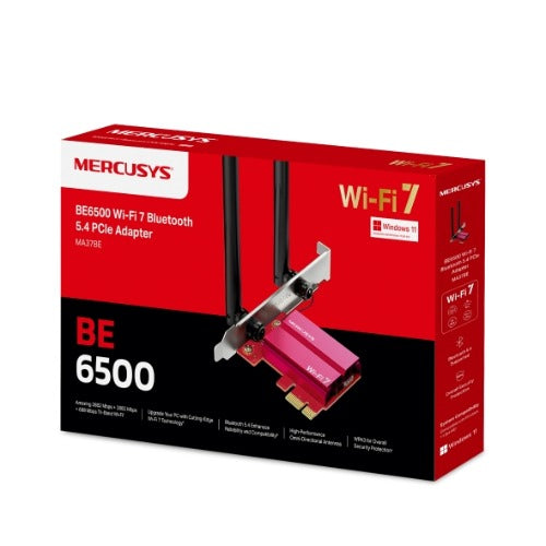 Mercusys BE6500 Wi-Fi 7 Bluetooth 5.4 PCIe Adapter