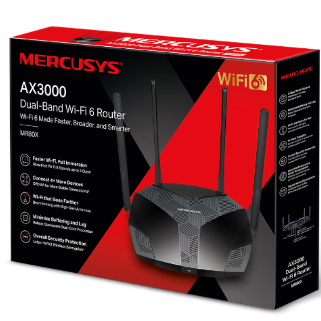 Mercusys MR80X AX3000 Wi-Fi 6 Router