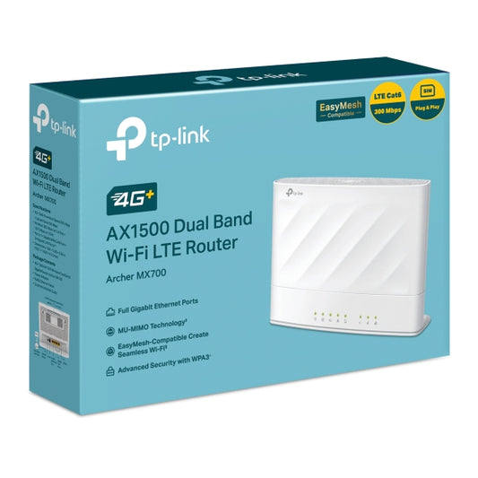 TP-Link Archer MX700 4G+ AX1500 Wi-Fi 6 LTE Router