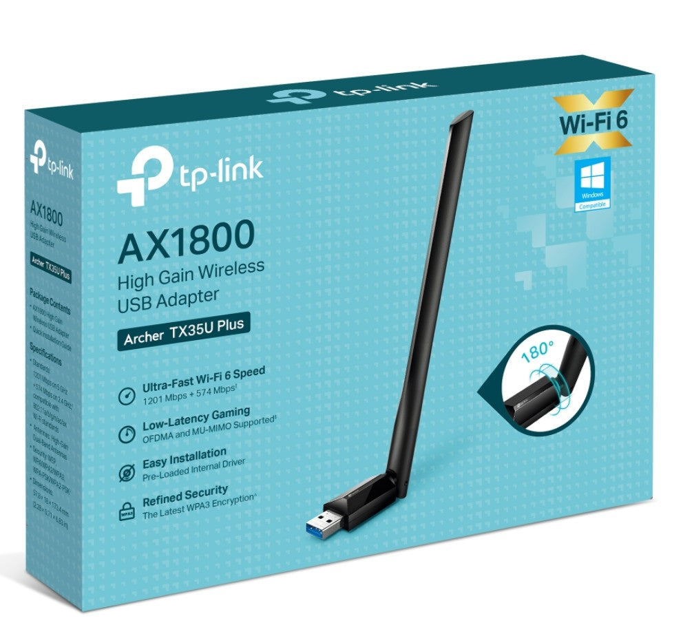TP-Link Archer TX35U Plus AX1800 Wireless USB Adapter