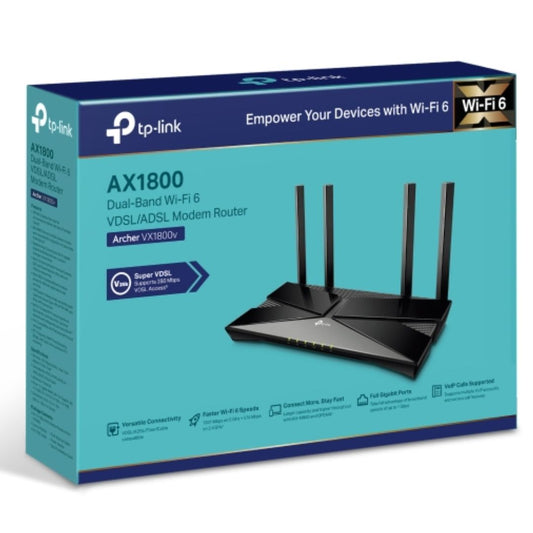 TP-Link Archer VX1800v AX1800 Wi-Fi 6 VDSL Modem Router