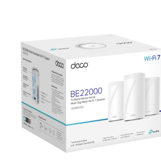 TP-Link Deco BE85 3-Pack BE22000 Mesh Wi-Fi 7 System