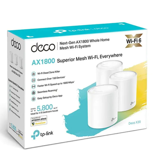 TP-Link Deco X20 3-Pack AX1800 Mesh Wi-Fi System
